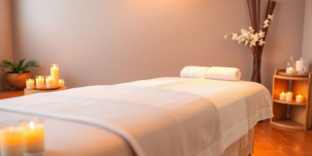 Masaj terapisi için güvenli bir ortam.