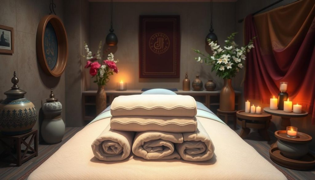 masaj seansı hazırlığı