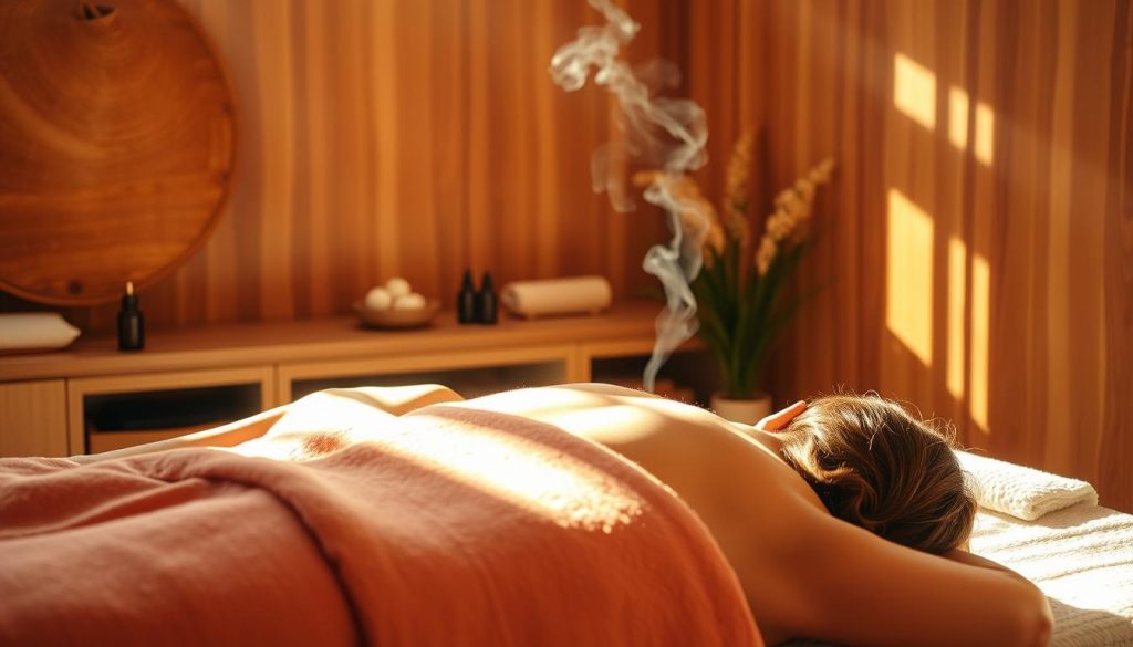 A serene and tranquil massage studio in Istanbul, bathed in warm, natural lighting. Smooth, polished wooden surfaces and soft, plush fabrics create a soothing, calming atmosphere. Skillful hands gently manipulate pressure points, releasing tension and balancing the body's energy flow. Aromatic essential oils diffuse through the air, complementing the meditative soundscape. Vibrant, earthy tones in the background hint at the holistic, alternative nature of the techniques on display. A sense of harmony and wellbeing permeates the scene, inviting the viewer to experience the restorative power of this unique masage modality. A serene and tranquil massage studio in Istanbul, bathed in warm, natural lighting. Smooth, polished wooden surfaces and soft, plush fabrics create a soothing, calming atmosphere. Skillful hands gently manipulate pressure points, releasing tension and balancing the body's energy flow. Aromatic essential oils diffuse through the air, complementing the meditative soundscape. Vibrant, earthy tones in the background hint at the holistic, alternative nature of the techniques on display. A sense of harmony and wellbeing permeates the scene, inviting the viewer to experience the restorative power of this unique masage modality.