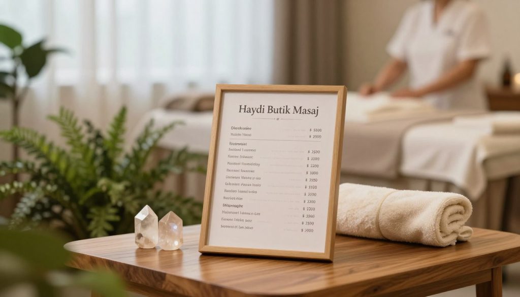 masaj seansı fiyat listesi Bakırköy